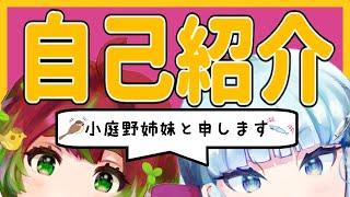 「【自己紹介】小庭野姉妹と申します【新人Vtuber】」のサムネイル