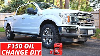 ford f150 oil and filter change diy (2015 - 2020) 5.0l v8