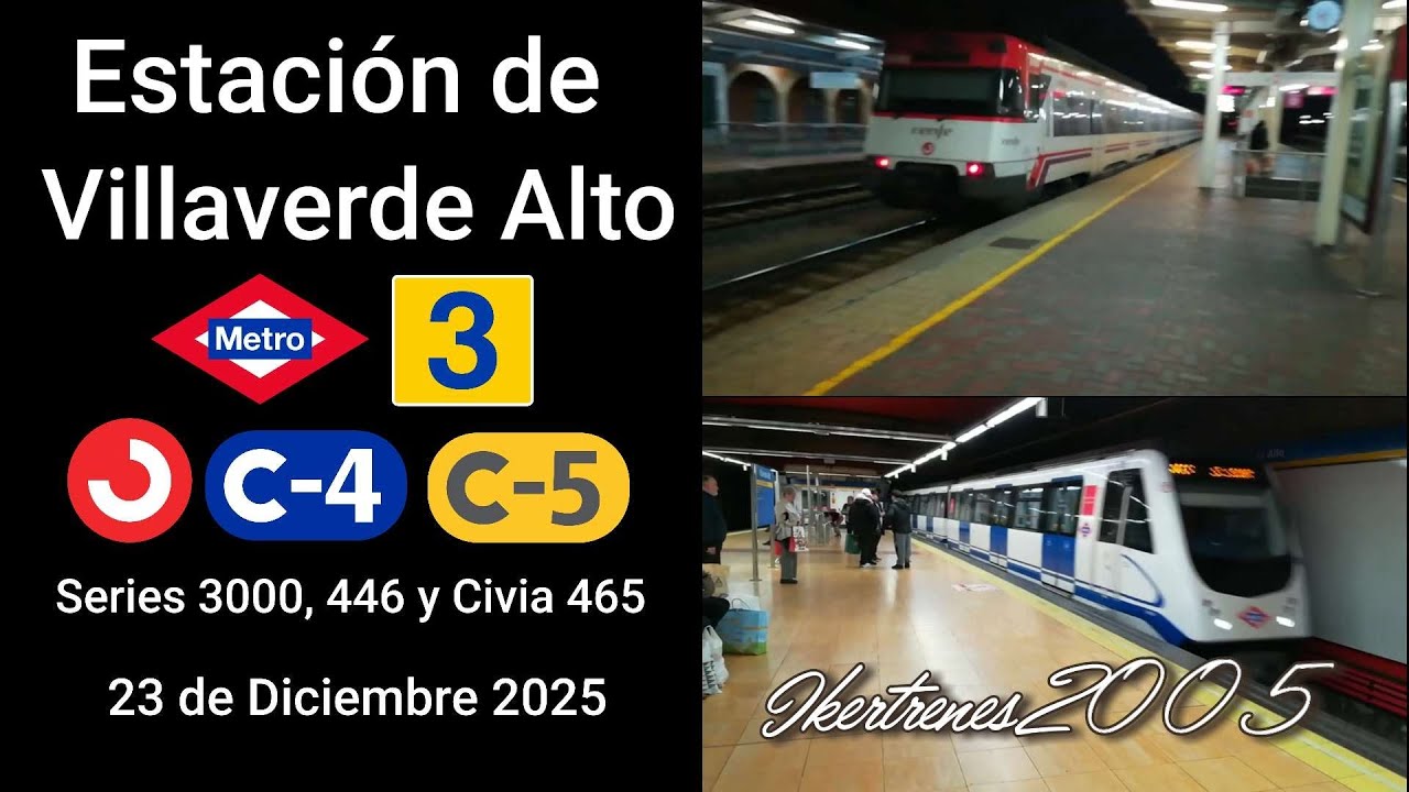Metro de Madrid L3 y Renfe Cercanías C4 y C5 | Estación de Villaverde Alto 