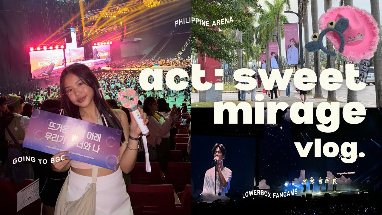 concert vlog | txt act:sweet mirage in bulacan, going to bgc, fancams, and going alone