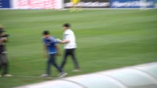 20150812수.수원vs대전전 직캠4 배우 송강호님의 축하인사와시축행사!