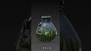 Stylized Fantasy Witch Potion Pouch - High Poly PBR Alchemist Slime Bag 3D Model #3dmodel