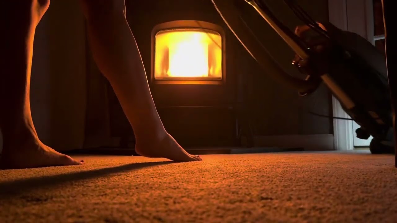 8 HOUR Kenmore Vacuuming in a Cozy Night Atmosphere | ASMR with Harman Pellet Stove for Deep Sleep