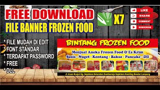 CARA MUDAH MEMBUAT BANNER FREE DESAIN BANNER FROZEN FOOD