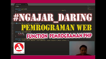 membuat Function di PHP #Ngajar #Pemrogaman #PHP #SMK