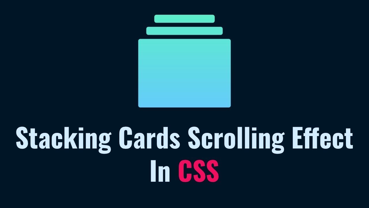 How to Create Stacking Section Scrolling Effect in tailwind css - YouTube