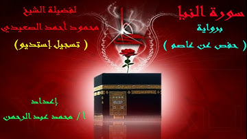 سورة النبإ لفضيلة الشيخ محمود أحمد الصعيدي