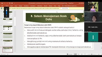 Video Presentasi Database dan Sistem Manajemen Basis Data Database