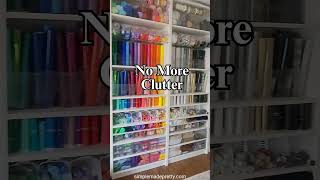 No More Craft Room Clutter! #craftroom #craftroomorganization #craftroomstorage #dollartreehacks