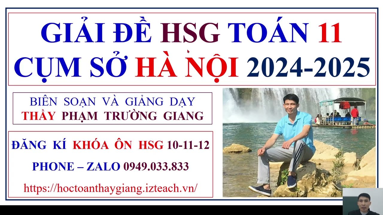 Giải đề HSG toán 11 Cụm Hà Nội 2025