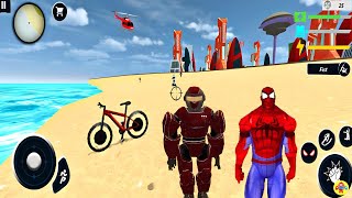Süper Kahraman Robot Savaşı Oyunu #3 - Flying Robot Rope Hero Gangster - Android Gameplay screenshot 2