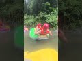 Inflatable boat ride turns chaotic after frog startles passengers in Hunan, China