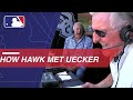 Bob Uecker and Ken 'Hawk' Harrelson swap stories in the booth