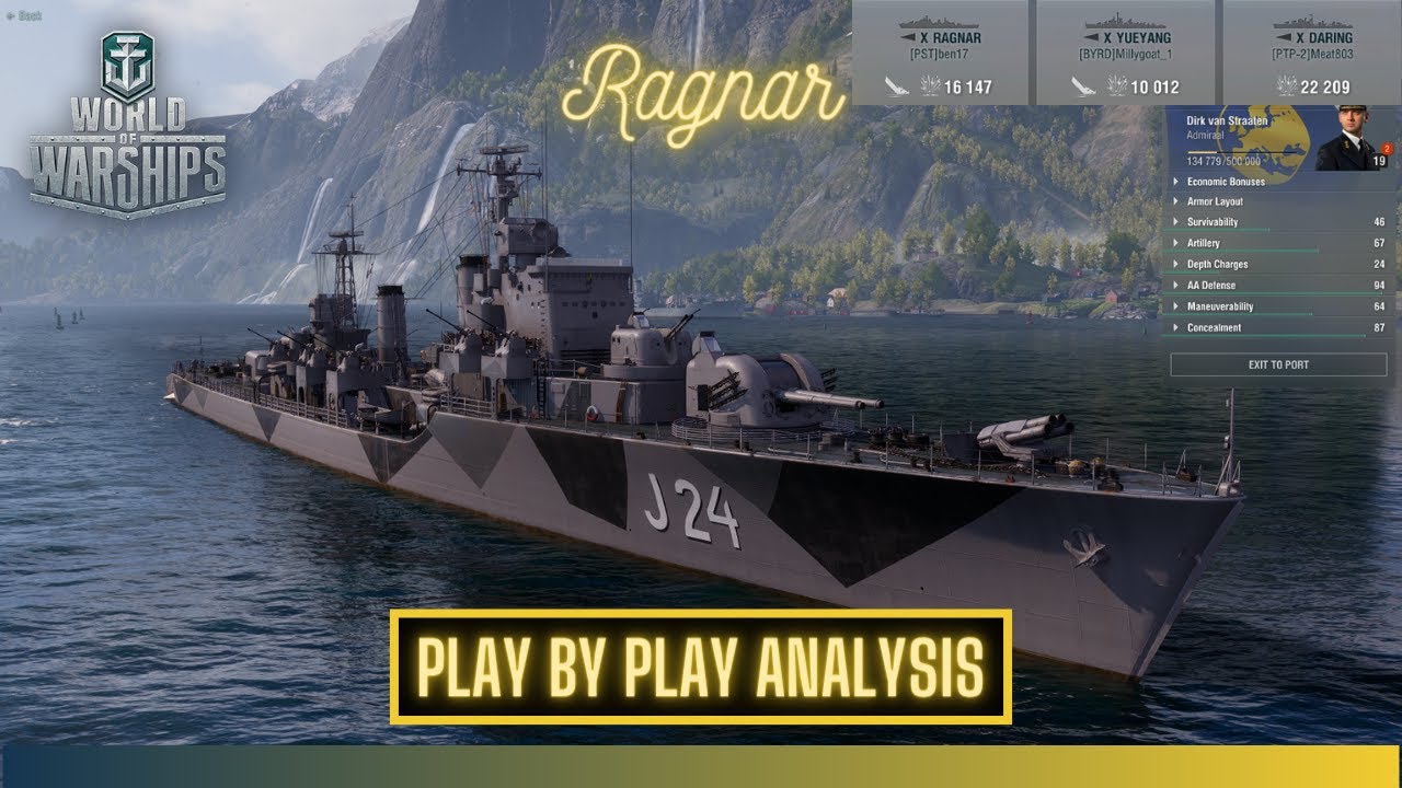 World of Warships - Ragnar: Play by Play Analysis