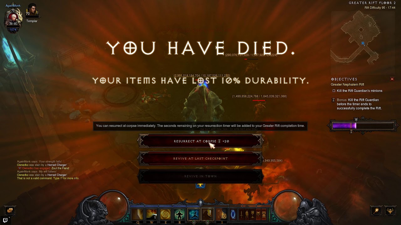 Monk gen 6pInna 2pRaiment | PTR patch 2.6.4 Test | 95GR solo