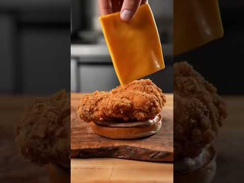 How to Make a Crispy Chicken Burger (Better Than Fast Food!)" #burger #crispyzingerburger #recipe by Tasty Food Around The World 