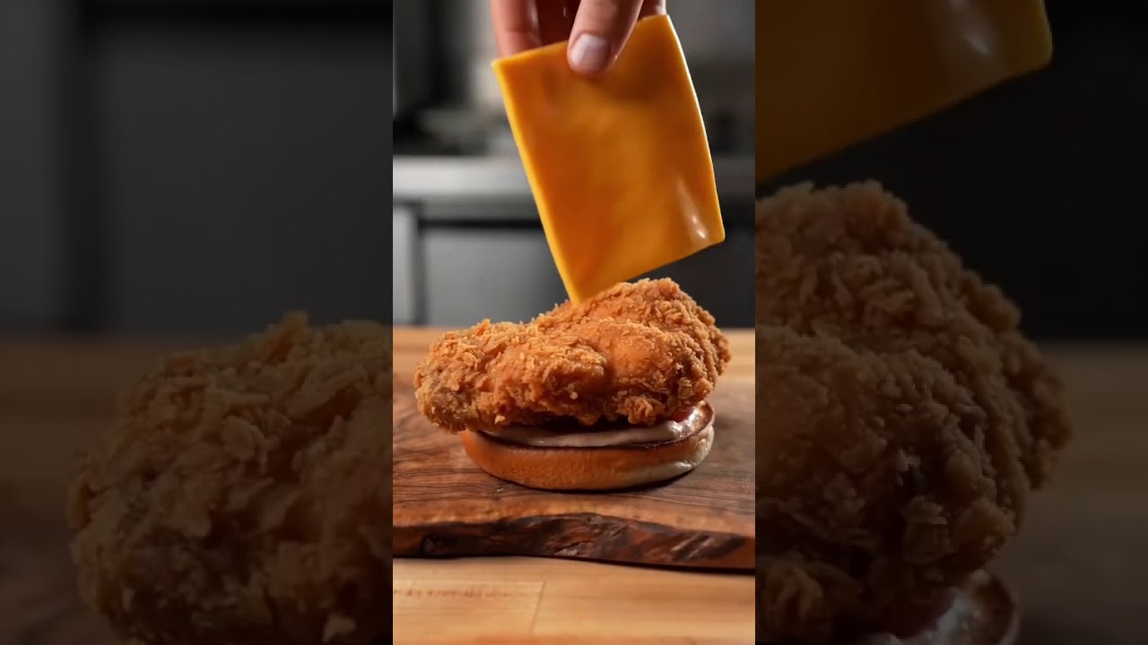How to Make a Crispy Chicken Burger (Better Than Fast Food!)" #burger #crispyzingerburger #recipe by Tasty Food Around The World 