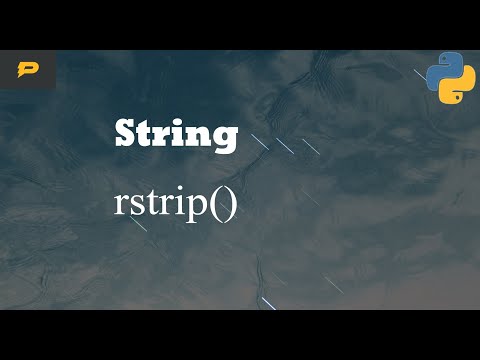 Python String - rstrip()