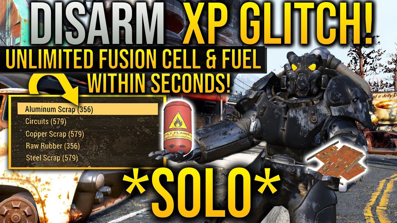 Fallout 76 Disarm XP Glitch! Unlimited Fusion Cell, Circuitry, Copper
