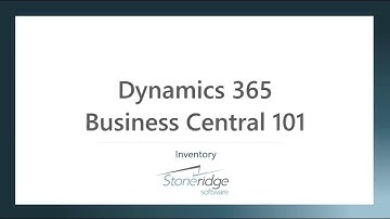 D365 Business Central 101: Inventory