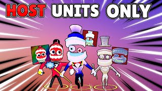 I ONLY USED HOST UNITS TO DEFEAT HARD MODE! (Circus Tower Defense Roblox)