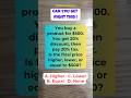 Is the final price higher power or equal? #maths #shorts #percentage