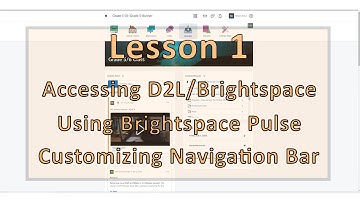Lesson 1 - Accessing D2L & Editing Navigation Bar