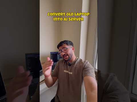 Convert into old laptop into Ai server amd Good unlimited coding #shorts