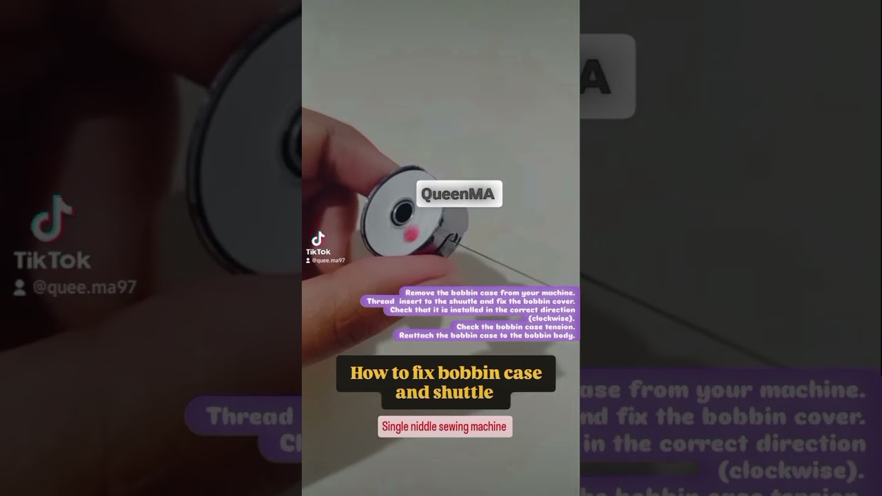 how to fix bobbin case and shuttle 