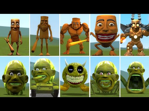EVOLUTION OF NEW LIN GANG FAMILY VS NEW TUNG TUNG TUNG SAHUR MEMES in Garry's Mod!!!