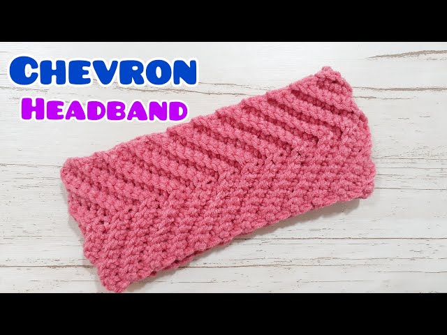 Amazing crochet ear warmer:😍 how to crochet a chevron headband