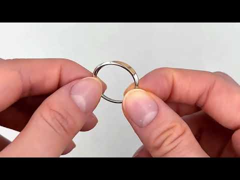 Срібна обручка з золотом БС1189 розмір 20, видео 1