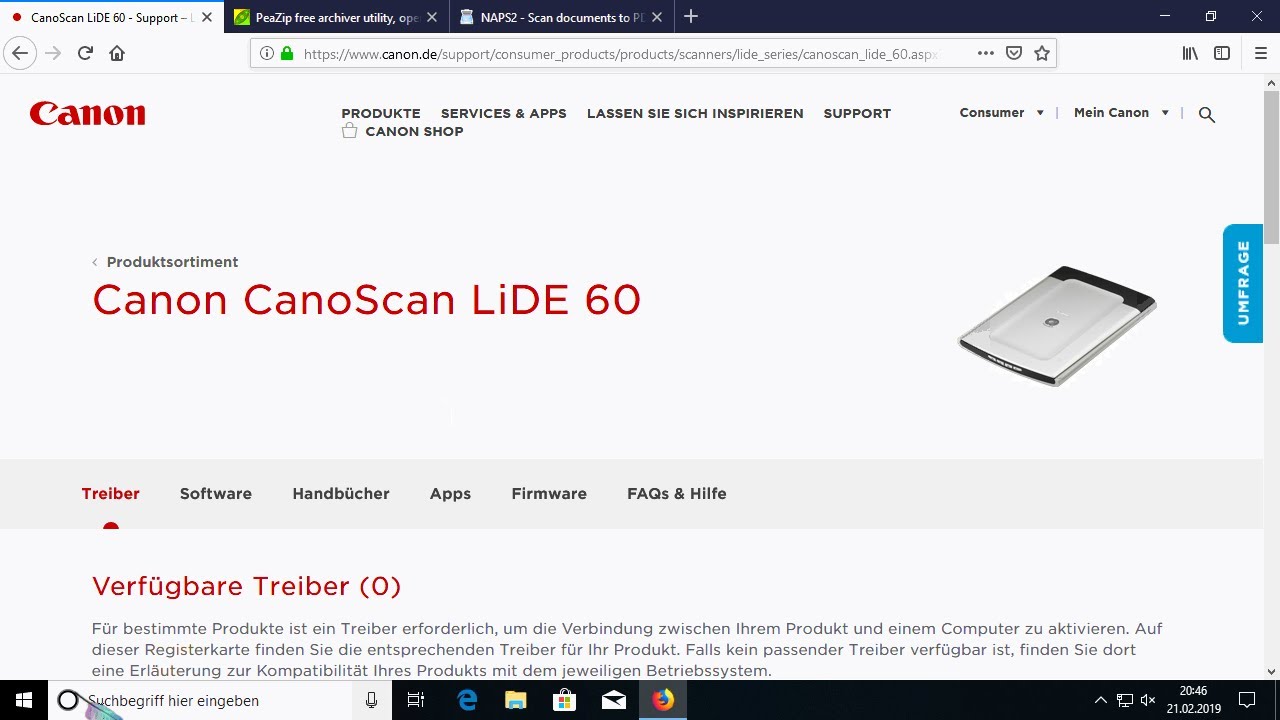 New Any Older Canon LiDE Scanner (LiDE 60) on Windows 10 x64 2021