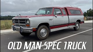 Original Paint Survivor 1990 Dodge Ram W250 4x4! 360 Truck With Buckets, Console & EFI!