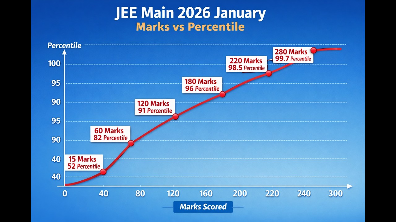 JEE Main 2026 January Marks vs Percentile | JEE MAINS | StudyXEngineers ...
