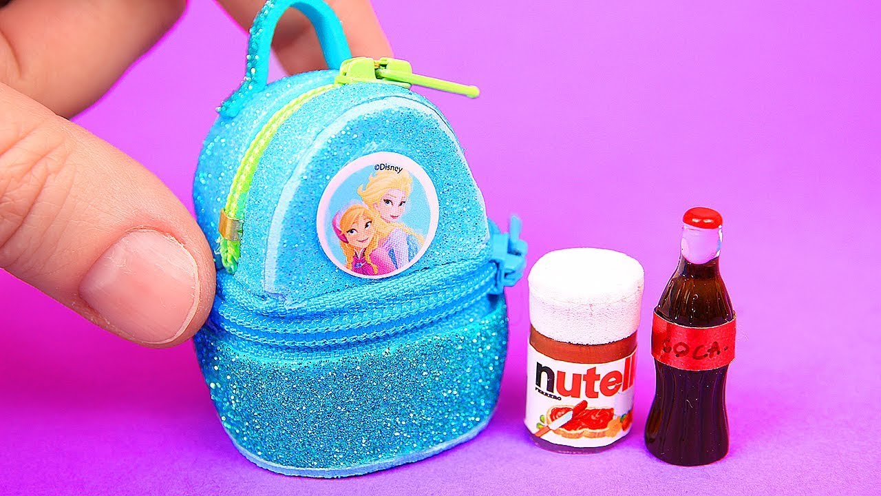 DIY Miniature My Little Pony School Lunch Bag with Food! 