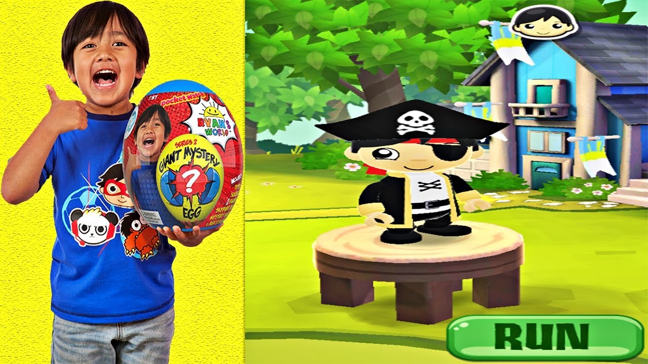 Tag With Ryan - Pirate Ryan Unlocked & Fully Upgraded - All Characters Gigant Mystery Egg Gameplay