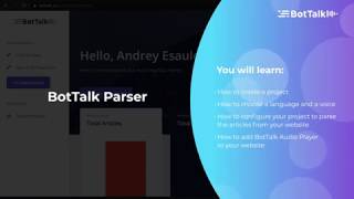 How to Create Audio Versions of Your Website Articles Automatically using BotTalk Parser