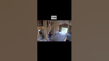 Barn Interior Wooden Slats Installed Time Lapse Video