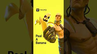 Tripo x Blender|How to animate a banana peeling in Blender? — video thumbnail