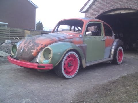 VW Super Beetle with WRX STI turbo engine in VW bug FIRST START of the project-subaru !! " part 2 "