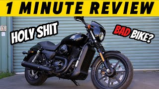 1 Minute Review Harley Davidson Street 500