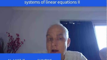 Invertible matrices and systems of linear equations II | Linear Algebra MATH1141 | N J Wildberger