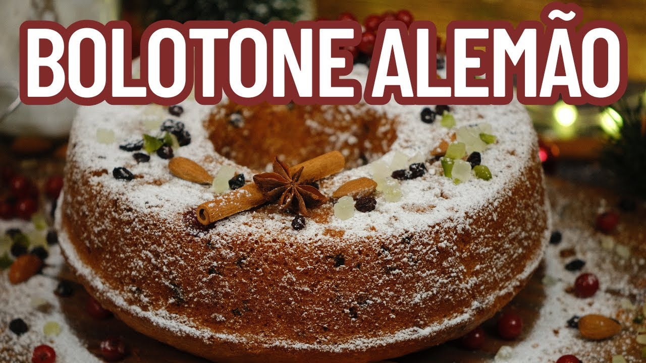 Bolo Natalino com Marzipã! Fácil e aromático!