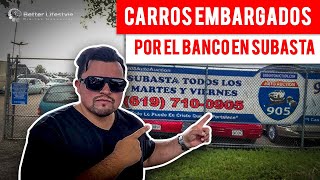 Carros embargados por el banco en subasta