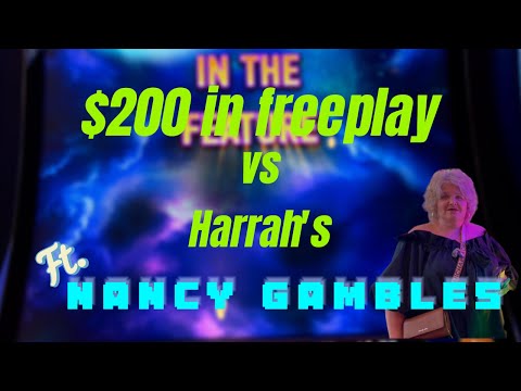 $200 in free play vs Harrah's ft Nancy Gambles! Ron Gambles shows her how it's done!