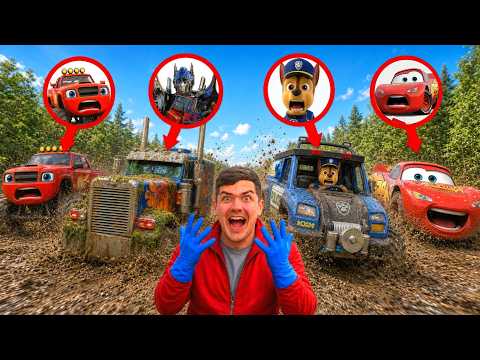 We Found PAW PATROL, OPTIMUS PRIME & BLAZE Trucks — Who Wins the Race?