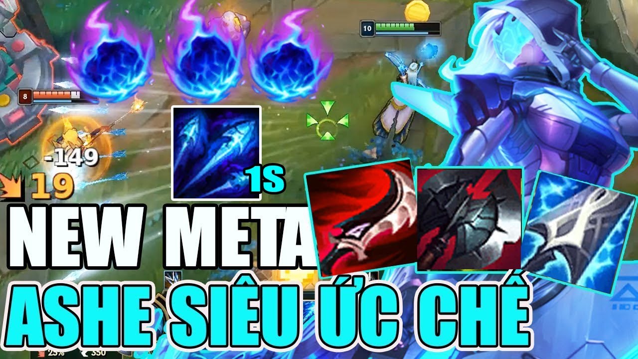 META ASHE W= 1S - ỨC CHẾ PHÁT KHÓC VỚI BUILD ĐỒ SPAM... - youtube