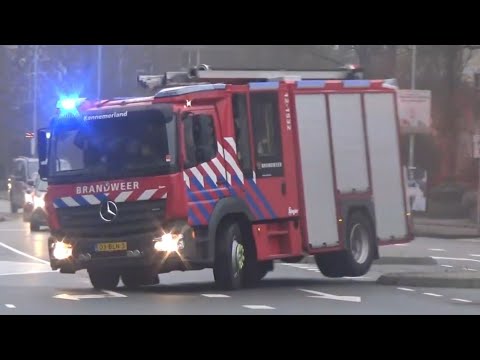 Brandweer TS 12 1532 Haarlem west + Ambulance 12145 met spoed naar een melding in Bloemendaal