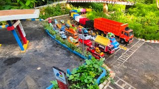 WADIDAU !!! Mobil Truk Tronton Panjang Bongkar Mainan Mobil Mobilan Truk Molen, Forklift, Ambulan